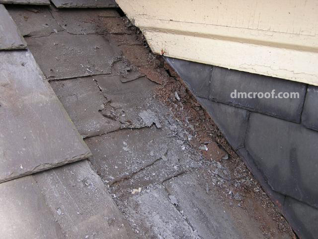Cleveland Slate Roof Repair rusted out roof flashing