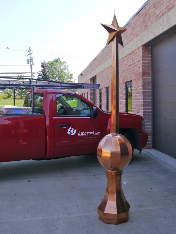 Copper Church Spire Finial Hudson Ohio