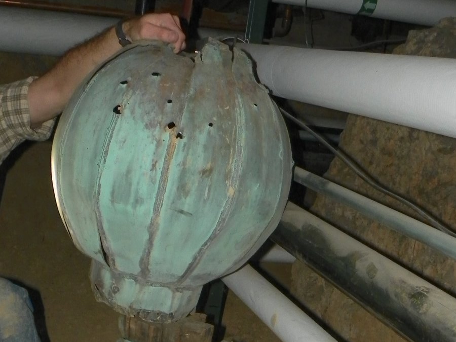 Hudson copper finial original ball