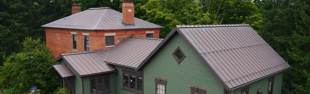 Standing seam copper roof