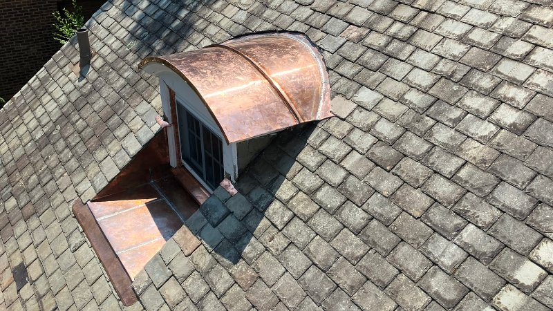 Shaker Heights copper barrel dormer roof and flashing